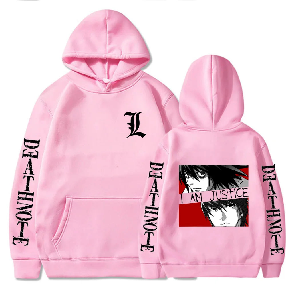 Death Note L Justice Hoodie - Pink