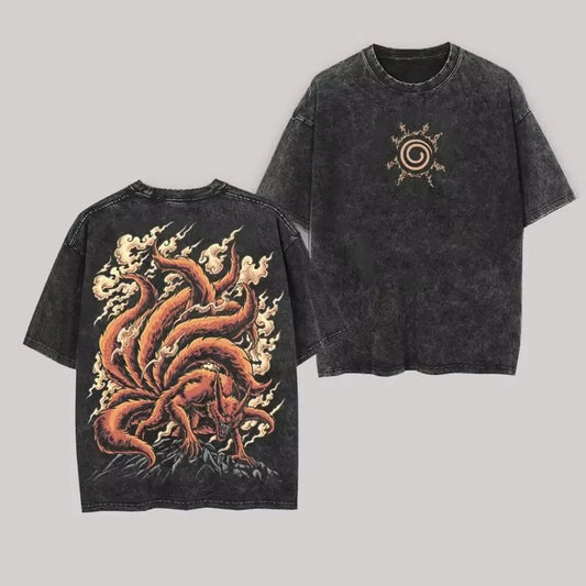 Naruto Kurama Nine-Tails Washed Tee