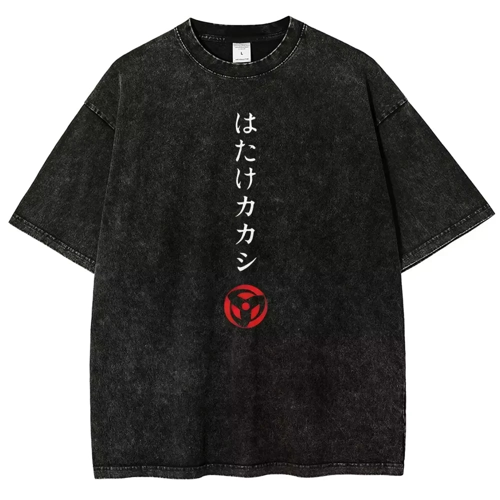Naruto Kakashi Sharingan Washed Tee