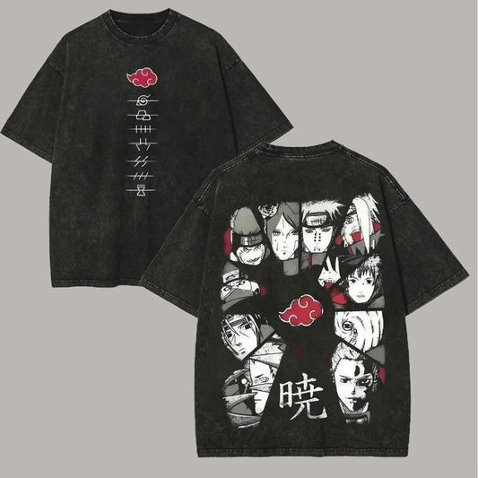 Naruto Akatsuki Members Washed Tee
