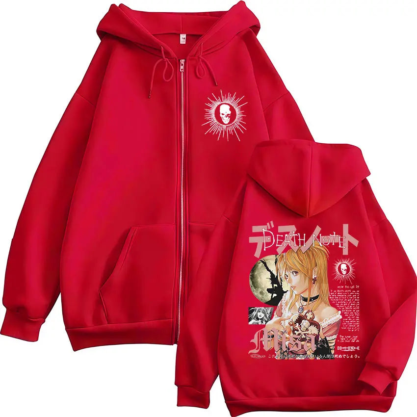 Death Note Misa Amane Zip Hoodie - Red
