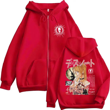 Death Note Misa Amane Zip Hoodie - Red