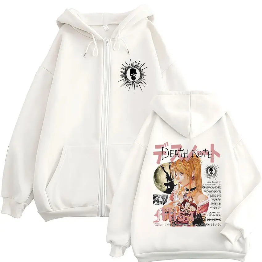 Death Note Misa Amane Zip Hoodie - White