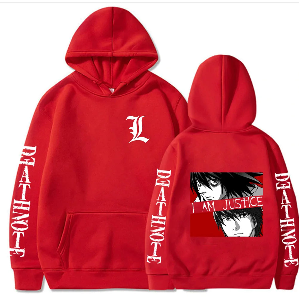 Death Note L Justice Hoodie - Red