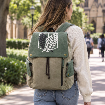 Attack On Titan Survey Corps Canvas Backpack