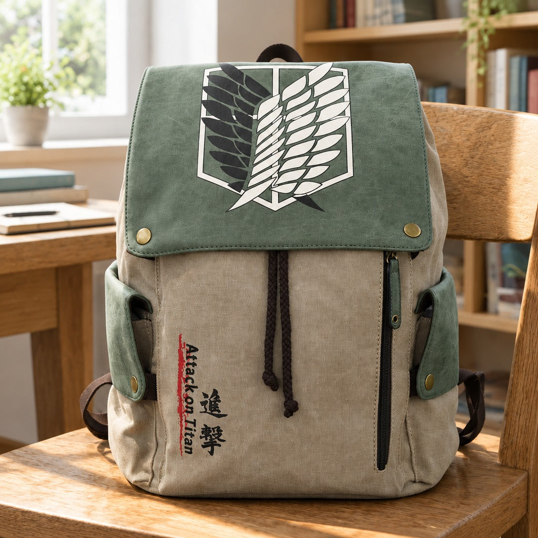 Attack On Titan Survey Corps Canvas Backpack
