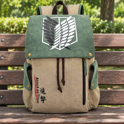 Attack On Titan Survey Corps Canvas Backpack