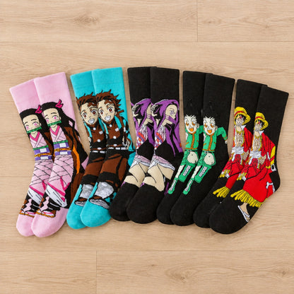 Demon Slayer 5 Pair Crew Socks