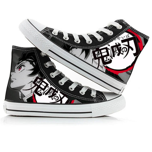 Demon Slayer Kimetsu Logo Canvas High-Tops