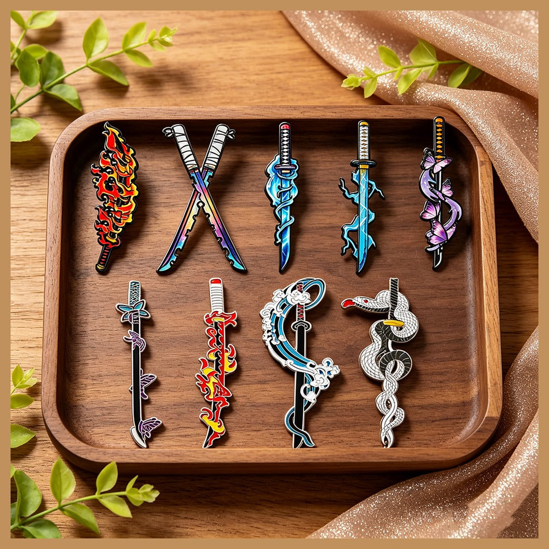 Demon Slayer Nichirin Sword Enamel Pin Set