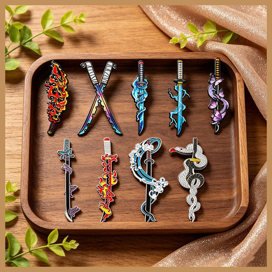 Demon Slayer Nichirin Sword Enamel Pin Set