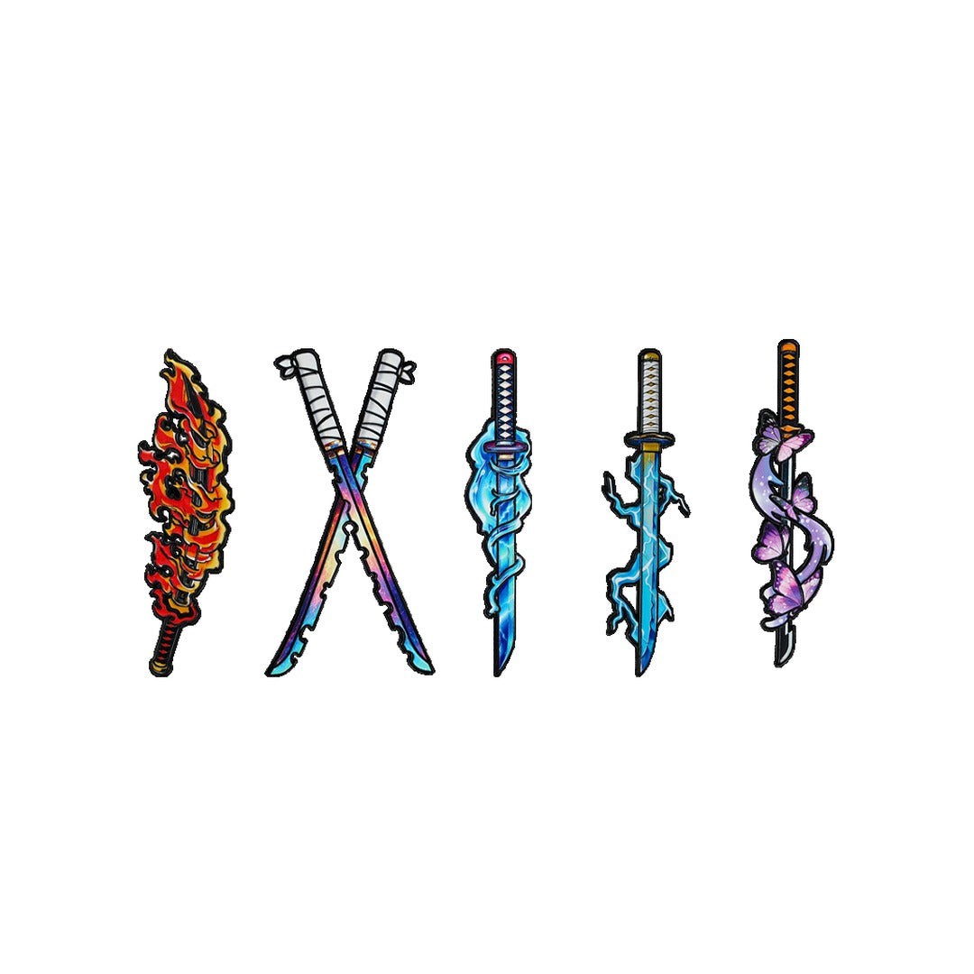 Demon Slayer Nichirin Sword Enamel Pin Set