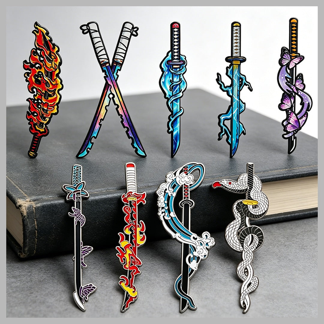Demon Slayer Nichirin Sword Enamel Pin Set