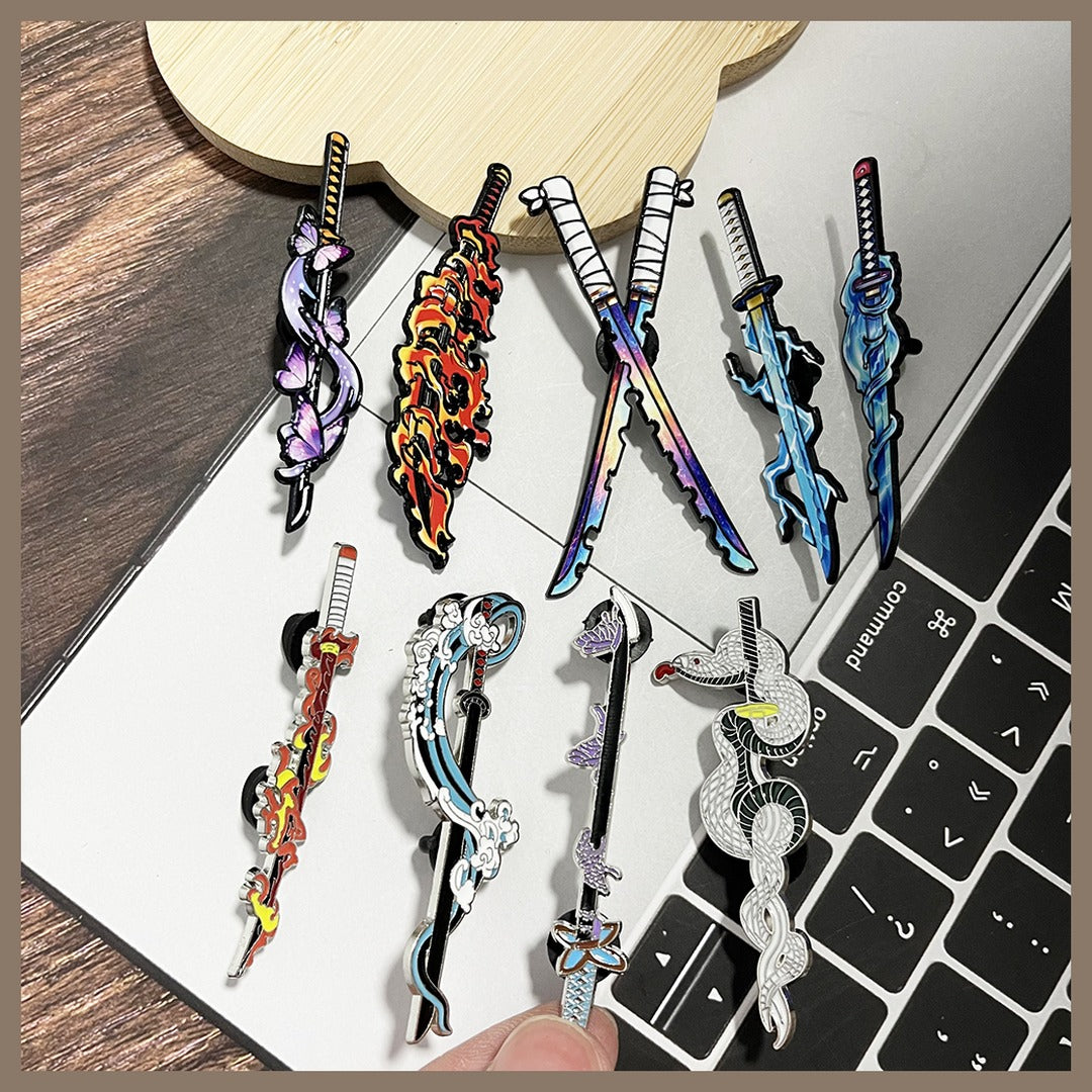 Demon Slayer Nichirin Sword Enamel Pin Set