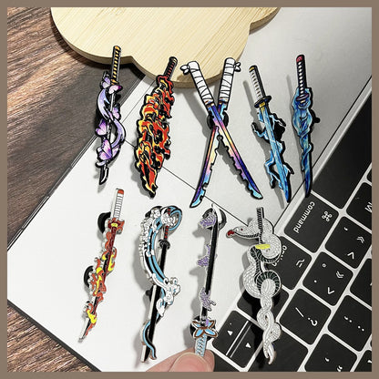 Demon Slayer Nichirin Sword Enamel Pin Set