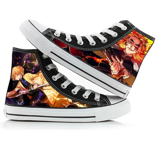 Demon Slayer Rengoku and Zenitsu Canvas High-Tops