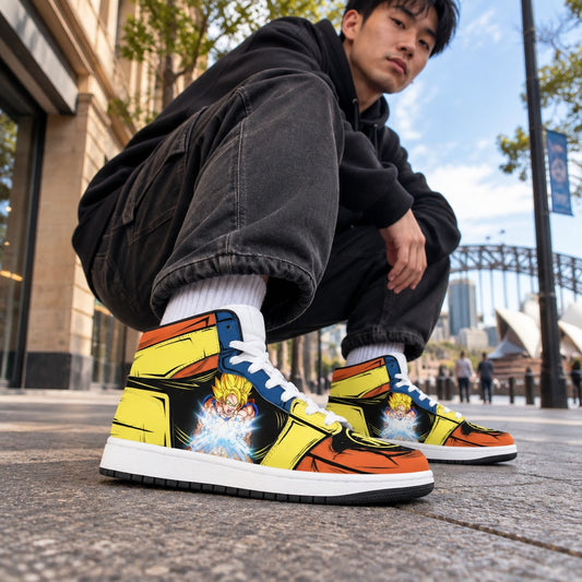Dragon Ball Goku Kamehameha High Top Sneakers