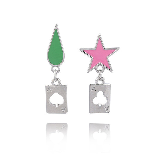 Hunter x Hunter Hisoka Star and Teardrop Earrings