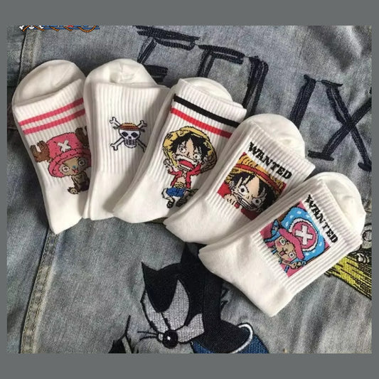 One Piece 5-Pair Crew Socks