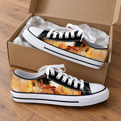 One Piece Ace Low Top Canvas Sneakers