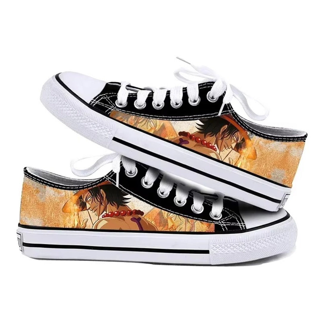 One Piece Ace Low-Top Canvas Sneakers