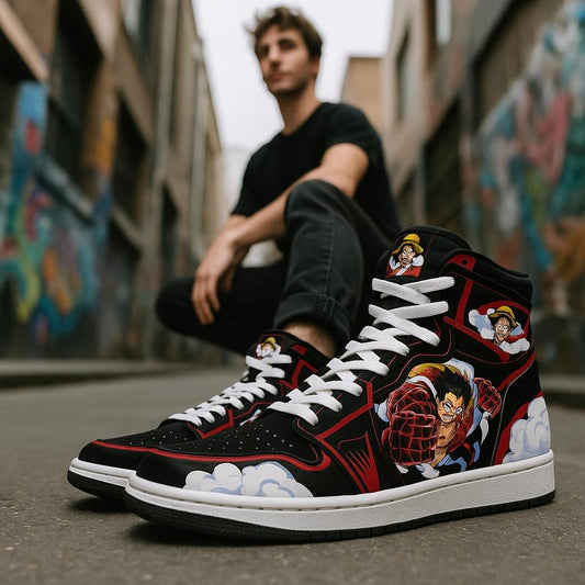One Piece Luffy Gear 4 High Top Sneakers