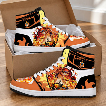 One Piece Portgas D Ace High Top Sneakers
