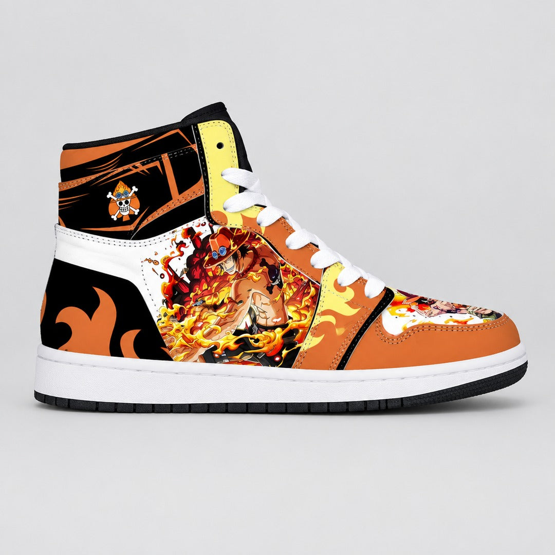 One Piece Portgas D Ace High Top Sneakers