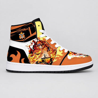 One Piece Portgas D Ace High Top Sneakers