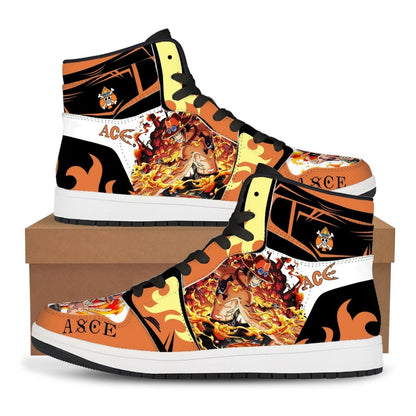 One Piece Portgas D. Ace High-Top Sneakers