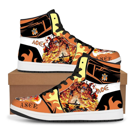 One Piece Portgas D. Ace High-Top Sneakers