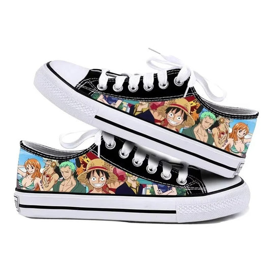 One Piece Straw Hat Crew Low-Top Canvas Sneakers