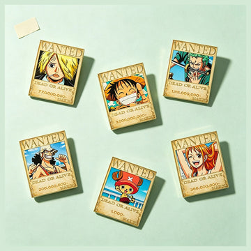 One Piece Wanted Poster Enamel Pin Set