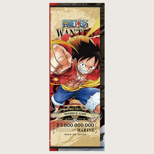 One Piece Wanted Poster Wall Scroll