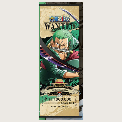 One Piece Wanted Poster Wall Scroll