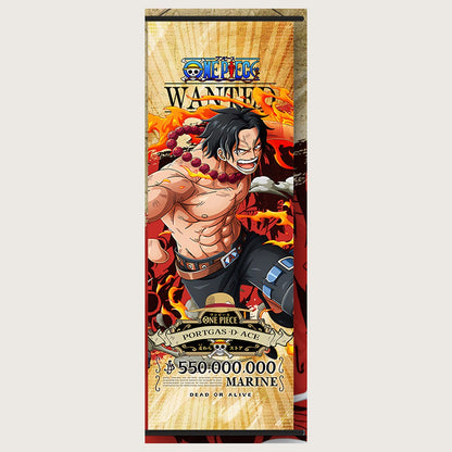 One Piece Wanted Poster Wall Scroll