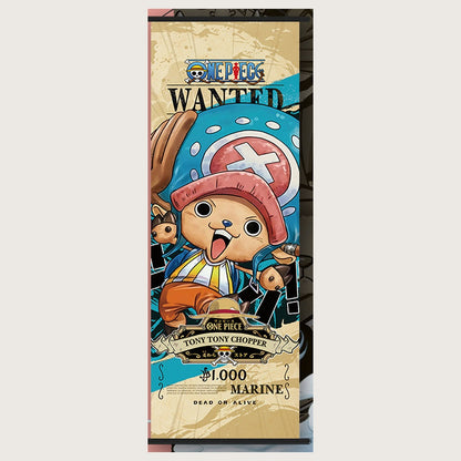 One Piece Wanted Poster Wall Scroll