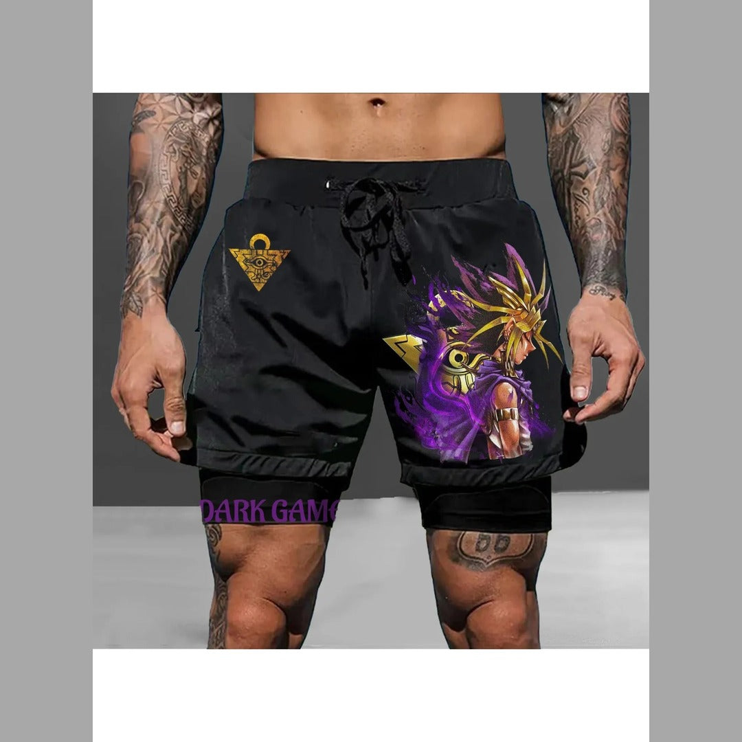 Yu-Gi-Oh! Dark Game 2-in-1 Gym Shorts - image 1